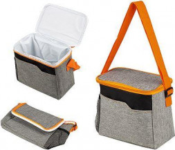 Термосумка ECOS Термосумка PC2212, 7л, р-р: 24x16x20см, цвет: серо-оранжевый 104572