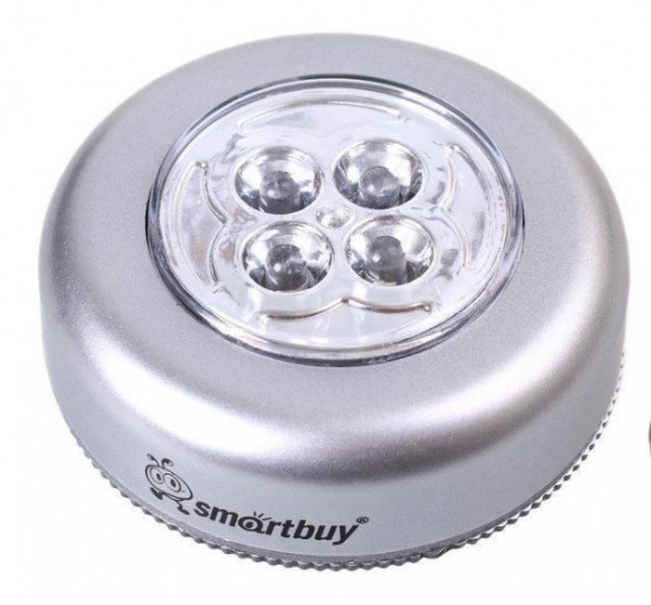Cветодиодный фонарь SMARTBUY (SBF-831-S) PUSH LIGHT, серебро