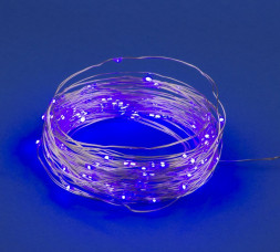 Гирлянда UNIEL (UL-00007187) ULD-S1000-100/SCB/3AA PURPLE IP20 DEW Гирлянда светодиодная на батарейках