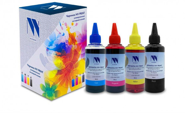 Чернила NV PRINT NV-INK100-4 черный, голубой, пурпурный, желтый (C3455)