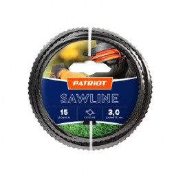 Леска PATRIOT 805403311 D 3,0 мм L 15 м (квадрат,пилообразный профиль) Леска ProfLine для триммеров
