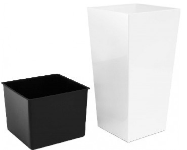 Кашпо PROSPERPLAST Кашпо URBI SQUARE DURS325-S449 белый 2пр 21 и 49л