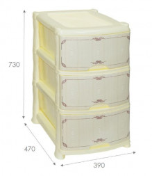 Комод VIOLET БЕЛЁНЫЙ ДУБ 3-х секц. 35191