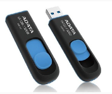 USB флеш A-DATA 32GB UV128 черный/синий USB3.0 (AUV128-32G-RBE)