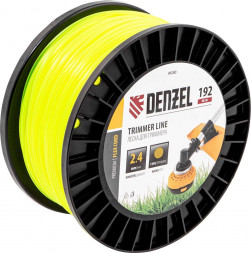 Леска для триммера DENZEL Леска для триммера круглая, 2,4мм х 192м, на DIN катушке FLEX CORD 96280