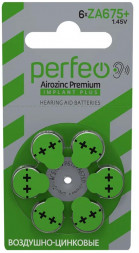 Батарейки PERFEO (PF ZA675+/6BL IMP) ZA675+/6BL Airozinc Premium IMPLANT Plus