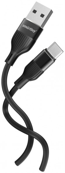 Кабель SMARTBUY (iK-3112-S72b) S72 Type C черный, 3 А, сил., 1м,
