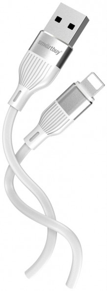 Кабель SMARTBUY (iK-512-S72w) S72 Lightning белый, 2.4 А, сил., 1м