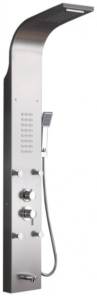 Душевая панель GFMARK 5510 Душевая панель тропический душ с двумя лейками корпус ЗАЦАРАПАННАЯ нержавейка марка 30