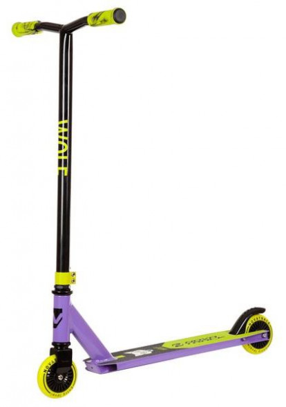 Самокат NOVATRACK 100P.WOLF.BVL22 черно-фиолетовый 154019