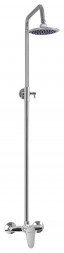 Смеситель в душевую кабину САТУРН 48014 Смеситель в душевую кабину с жестким изливом, шаровый с лейкой тропический душ