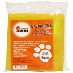 Салфетка РЫЖИЙ КОТ салфетка вискозная универсальная 30*30см (5шт) (310216)