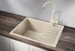 Мойка кухонная GRANULA ST-5803 БЕЖЕВЫЙ СтандАРТ кварц