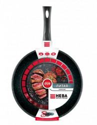 Сковорода НЕВА МЕТАЛЛ ПОСУДА 18128 а/пр литая 28см Черный гранит