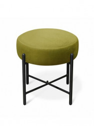 Пуфик SHEFFILTON SHT-B4 фисташковый/черный муар ткань/металл (190211)
