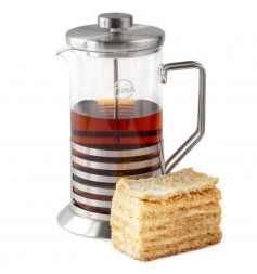 Френч-пресс &quot;НАПОЛЕОН&quot; нержавеющая сталь, боросиликатное стекло. TIMA Френч-пресс &quot;НАПОЛЕОН&quot; 600мл. нержавеющая сталь, боросиликатное стекло. FG-600