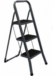 Стремянка ZALGER 9910-3 Jet Black 3 cт с ковриком сталь