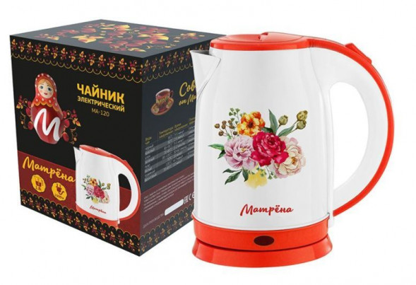 Чайник электрический МАТРЁНА MA-120 цветы (007387)