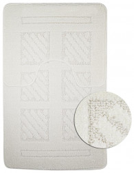 Коврики для ванной САНАКС 00281 CLASSIC UNI КВАДРАТЫ Коврик в ванную двойной БЕЖЕВЫЙ (55х90+ 45х55)см 100% полиэстер