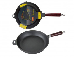 Сковорода MALLONY Сковорода чугунная с деревянной ручкой CIF22-W, диаметр ? 22 см (983002)