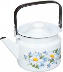 Чайник ЛЫСЬВА 27104П2 Ромашковое поле эмал 2,0л