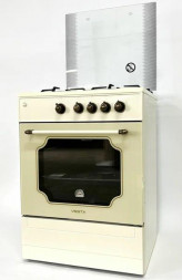 Плита газовая VESTA Bergamo VGG 10-G бежевая Retro ГК духовки (чуг решётки)