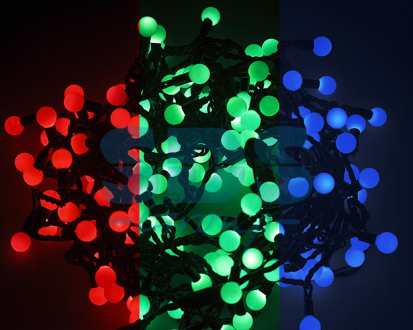 Электрогирлянды NEON-NIGHT (303-539) Гирлянда LED - шарики д.13мм 5 м RGB