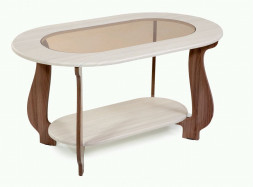 Стол журнальный БИТЕЛ СЖ-21 Шампань/Шимо Ясень темный