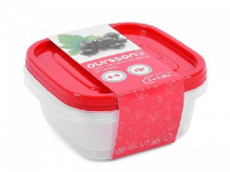 Посуда из пластика OURSSON CP1081S/RD наб. контейнеров квадрат. 2шт.х0,45л