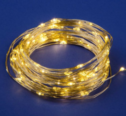 Гирлянда UNIEL (UL-00007186) ULD-S1000-100/SCB/3AA WHITE IP20 DEW Гирлянда светодиодная на батарейках