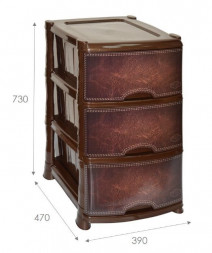 Комод VIOLET КОЖА 3-х секц. 35194