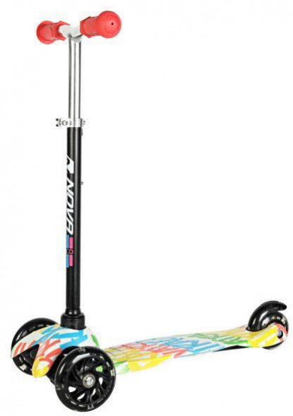 Самокат NOVATRACK 120H.DISCOKIDS.WB24 черный с белым 171842