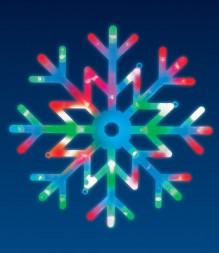 Светильник декоративный UNIEL (UL-00007250) ULD-H4040-048/DTA RGB IP20 SNOWFLAKE Фигура светодиодная