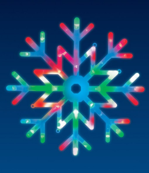 Светильник декоративный UNIEL (UL-00007250) ULD-H4040-048/DTA RGB IP20 SNOWFLAKE Фигура светодиодная