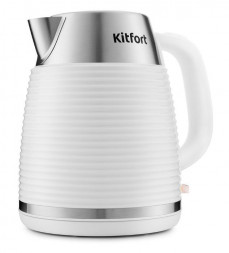 Чайник KITFORT КТ-695-3 белый (нержавеющая сталь)