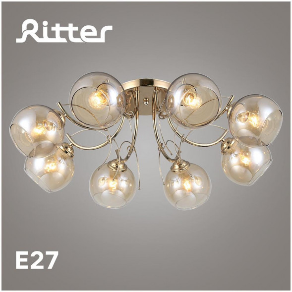 СВЕТИЛЬНИКИ ПОТОЛОЧНЫЕ, ЛЮСТРЫ RITTER 52543 1 Modern 06650/8 8хE27