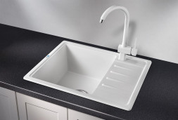 Мойка кухонная GRANULA ST-5803 БЕЛЫЙ СтандАРТ кварц