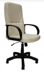 Кресло компьютерное ЯрКресло Кресло Кр37 ТГ ПЛАСТ ЭКО5 (экокожа белая)