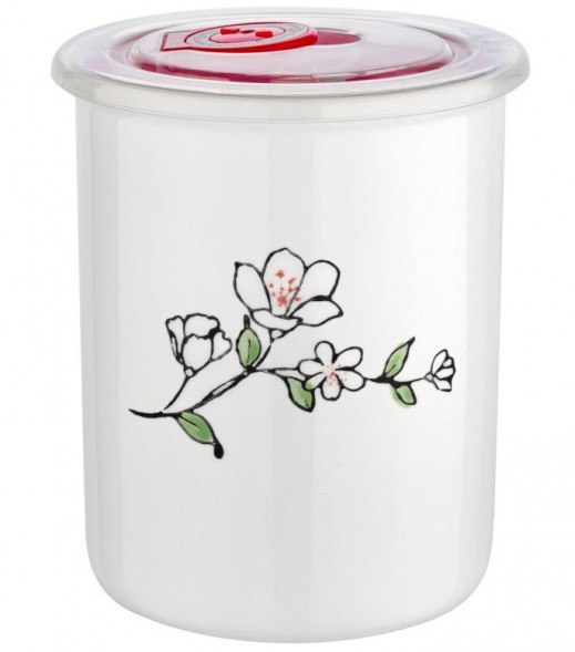 Контейнер GUFFMAN C-06-004-WF Flower с крышкой, белый 0,7л