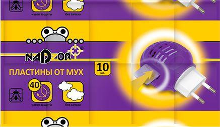 Пластины от мух NADZOR Пластины от мух, 10 шт, PKM005P