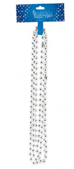 Новогодние Украшения ВОЛШЕБНАЯ СТРАНА Бусы &quot;Классик&quot; цвет серебро 104070
