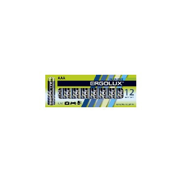 Элементы питания ERGOLUX (11745) LR03 Alkaline BP-12 (LR03 BP-12, батарейка,1.5В)