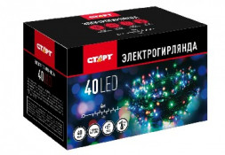 Гирлянда СТАРТ (14811) НГ 40LED 220V 1 реж 4м нить