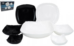 Столовый набор LAVENIR 19PC LBF WHITE/ BLACK (107107)
