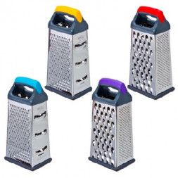 Терка VETTA Терка 4-х сторонняя 22см, нерж.сталь, 4 цвета ручки 885-106