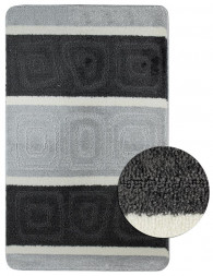 Коврик для ванной САНАКС 00218 SILVER Коврик в ванную одинарный ЧЁРНЫЙ 60х100см 100% полиэстер
