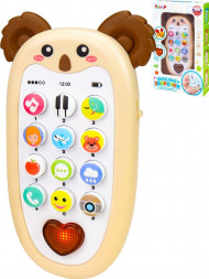 Игрушка NO NAME Муз. телефончик с прорез. Мишка (русская озвучка и кор.,звук, бат. 3*ААА не в компл) (Арт. И-4853)