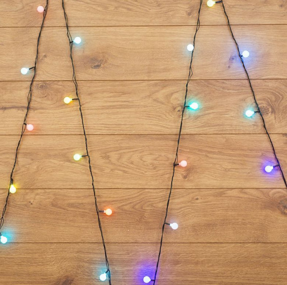 Электрогирлянды NEON-NIGHT (303-549) Гирлянда LED - шарики д.18мм 5 м RGB