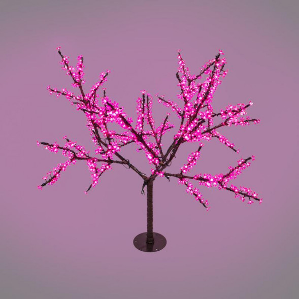 НГ-фигурка NEON-NIGHT (531-108) Светодиодное дерево Сакура, H=1,5м, D=1,8м, 864 диода, РОЗОВЫЙ
