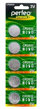 Элементы питания PERFEO CR2032-5BL LITHIUM (100)